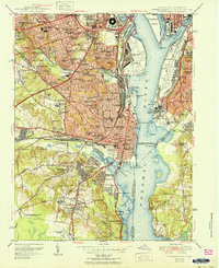 Download a high-resolution, GPS-compatible USGS topo map for Alexandria, VA (1951 edition)