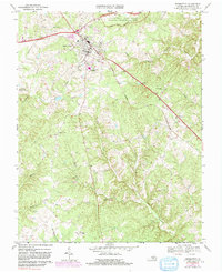 preview thumbnail of historical topo map of Appomattox, VA in 1968