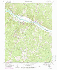 Download a high-resolution, GPS-compatible USGS topo map for Arvonia, VA (1987 edition)