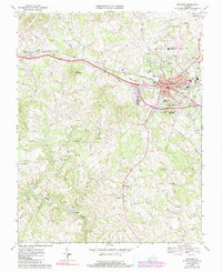 preview thumbnail of historical topo map of Bedford, VA in 1967