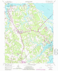 Download a high-resolution, GPS-compatible USGS topo map for Benns Church, VA (1986 edition)