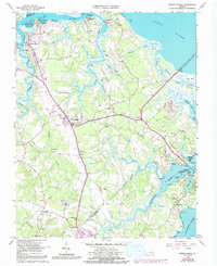 Download a high-resolution, GPS-compatible USGS topo map for Benns Church, VA (1992 edition)