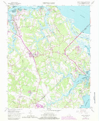 Download a high-resolution, GPS-compatible USGS topo map for Benns Church, VA (1984 edition)