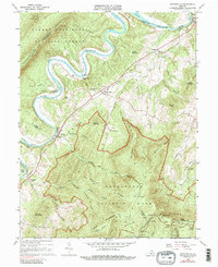 Download a high-resolution, GPS-compatible USGS topo map for Bentonville, VA (1987 edition)