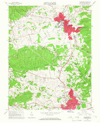 Download a high-resolution, GPS-compatible USGS topo map for Blacksburg, VA (1966 edition)