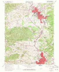 Download a high-resolution, GPS-compatible USGS topo map for Blacksburg, VA (1971 edition)