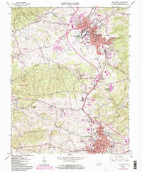 Download a high-resolution, GPS-compatible USGS topo map for Blacksburg, VA (1984 edition)