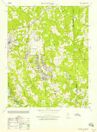 1951 Map of Smithfield, VA, 1958 Print