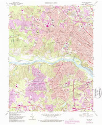 Download a high-resolution, GPS-compatible USGS topo map for Bon Air, VA (1987 edition)