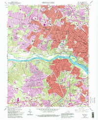 Download a high-resolution, GPS-compatible USGS topo map for Bon Air, VA (1994 edition)