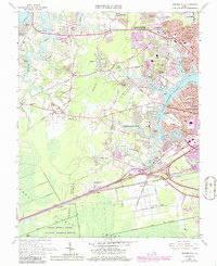 Download a high-resolution, GPS-compatible USGS topo map for Bowers Hill, VA (1986 edition)
