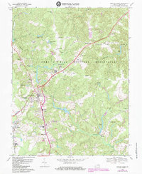 Download a high-resolution, GPS-compatible USGS topo map for Bowling Green, VA (1984 edition)