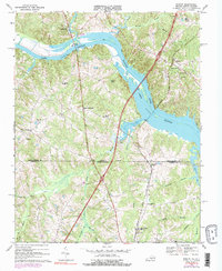 Download a high-resolution, GPS-compatible USGS topo map for Bracey, VA (1979 edition)
