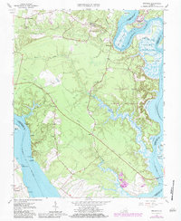 Download a high-resolution, GPS-compatible USGS topo map for Brandon, VA (1984 edition)