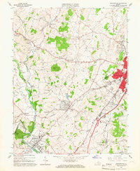 Download a high-resolution, GPS-compatible USGS topo map for Bridgewater, VA (1966 edition)