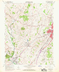 Download a high-resolution, GPS-compatible USGS topo map for Bridgewater, VA (1969 edition)