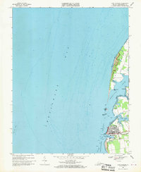 1968 Map of Cape Charles, VA, 1970 Print