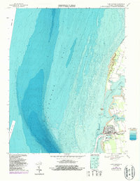 1968 Map of Cape Charles, VA, 1987 Print