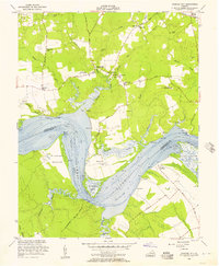 1953 Map of Charles City, VA, 1957 Print