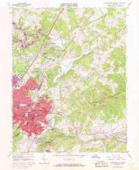 Download a high-resolution, GPS-compatible USGS topo map for Charlottesville East, VA (1968 edition)