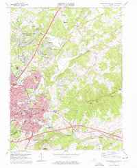Download a high-resolution, GPS-compatible USGS topo map for Charlottesville East, VA (1974 edition)