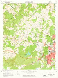 preview thumbnail of historical topo map of Albemarle County, VA in 1964