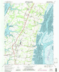Download a high-resolution, GPS-compatible USGS topo map for Cheriton, VA (1986 edition)