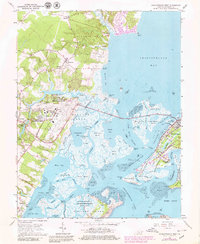 Download a high-resolution, GPS-compatible USGS topo map for Chincoteague West, VA (1980 edition)