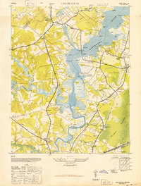 preview thumbnail of historical topo map of Isle of Wight County, VA in 1949