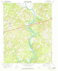1968 Map of Clover, VA, 1972 Print