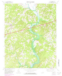 1968 Map of Clover, VA, 1982 Print