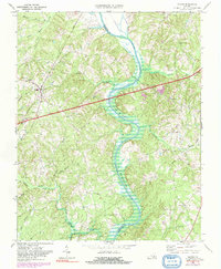 1968 Map of Clover, VA, 1991 Print