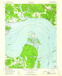 Download a high-resolution, GPS-compatible USGS topo map for Cobham Bay, VA (1960 edition)