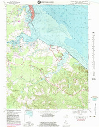 Download a high-resolution, GPS-compatible USGS topo map for Colonial Beach South, VA (1983 edition)