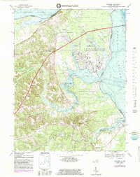 Download a high-resolution, GPS-compatible USGS topo map for Dahlgren, VA (1984 edition)