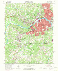 Download a high-resolution, GPS-compatible USGS topo map for Danville, VA (1971 edition)