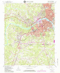Download a high-resolution, GPS-compatible USGS topo map for Danville, VA (1984 edition)
