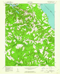 Download a high-resolution, GPS-compatible USGS topo map for Dunnsville, VA (1961 edition)