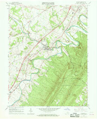 preview thumbnail of historical topo map of Edinburg, VA in 1966