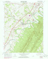 preview thumbnail of historical topo map of Edinburg, VA in 1966