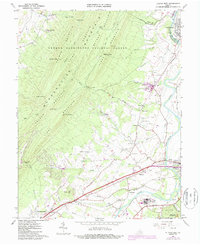 Download a high-resolution, GPS-compatible USGS topo map for Elkton West, VA (1987 edition)