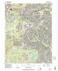 preview thumbnail of historical topo map of Fairfax, VA in 1994