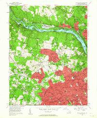 Download a high-resolution, GPS-compatible USGS topo map for Falls Church, VA (1961 edition)