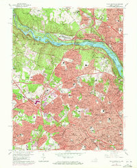 Download a high-resolution, GPS-compatible USGS topo map for Falls Church, VA (1971 edition)