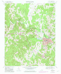 preview thumbnail of historical topo map of Farmville, VA in 1968