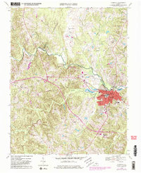 Download a high-resolution, GPS-compatible USGS topo map for Farmville, VA (1982 edition)