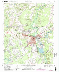 Download a high-resolution, GPS-compatible USGS topo map for Franklin, VA (1986 edition)