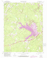 Download a high-resolution, GPS-compatible USGS topo map for Hallsboro, VA (1987 edition)
