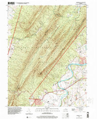 preview thumbnail of historical topo map of Page County, VA in 1997