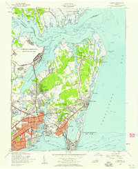 1955 Map of Hampton, 1958 Print